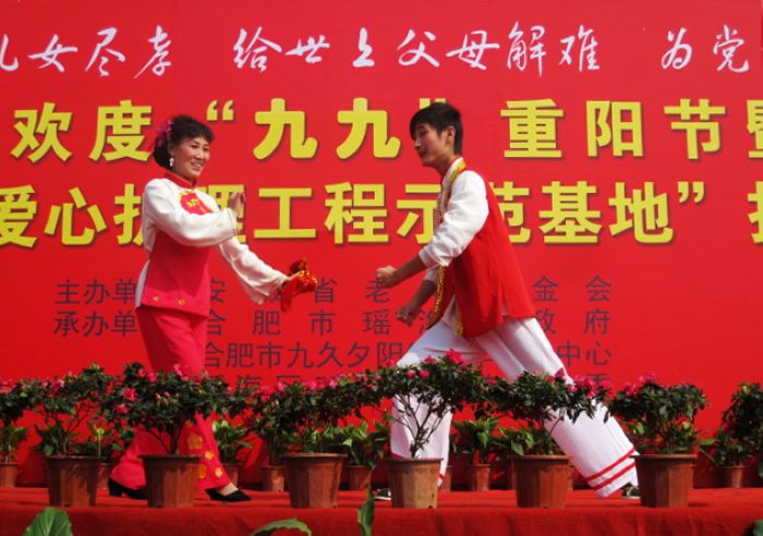 欢度“九九”重阳节暨“全国爱心护理工程示范基地”挂牌仪式在合肥隆重举行
